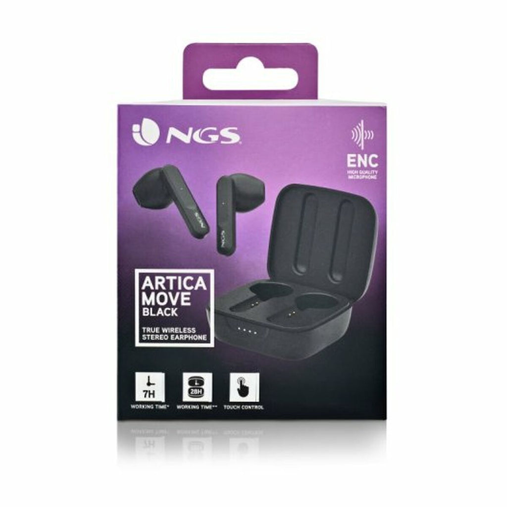 Headphone with Microphone NGS ARTICAMOVEBLACK Black NGS