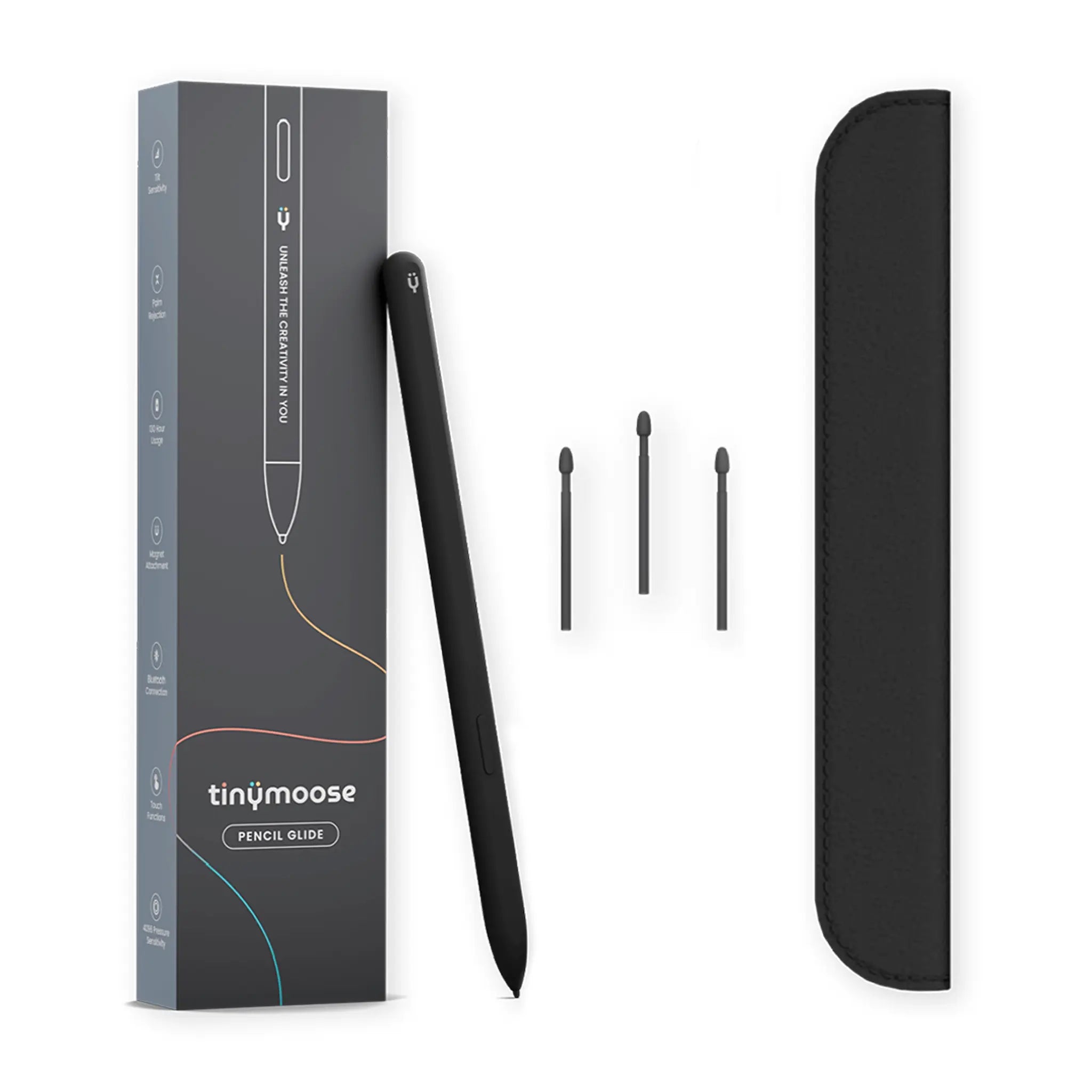 Pencil Glide | (Midnight Black) Compatible with Samsung Galaxy Tab S7, S8, S9 & other EMR-supported tablets Tinymoose