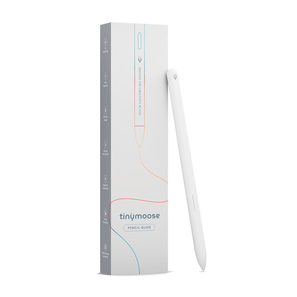 Pencil Glide | (Alpine White) Compatible with Samsung Galaxy Tab S7, S8, S9 & other EMR-supported tablets Tinymoose