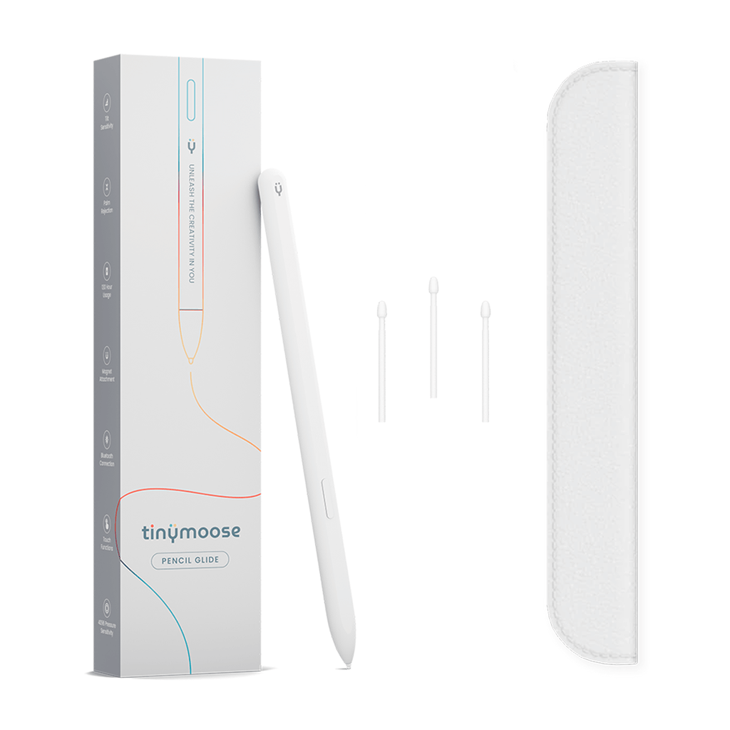 Pencil Glide | (Alpine White) Compatible with Samsung Galaxy Tab S7, S8, S9 & other EMR-supported tablets Tinymoose