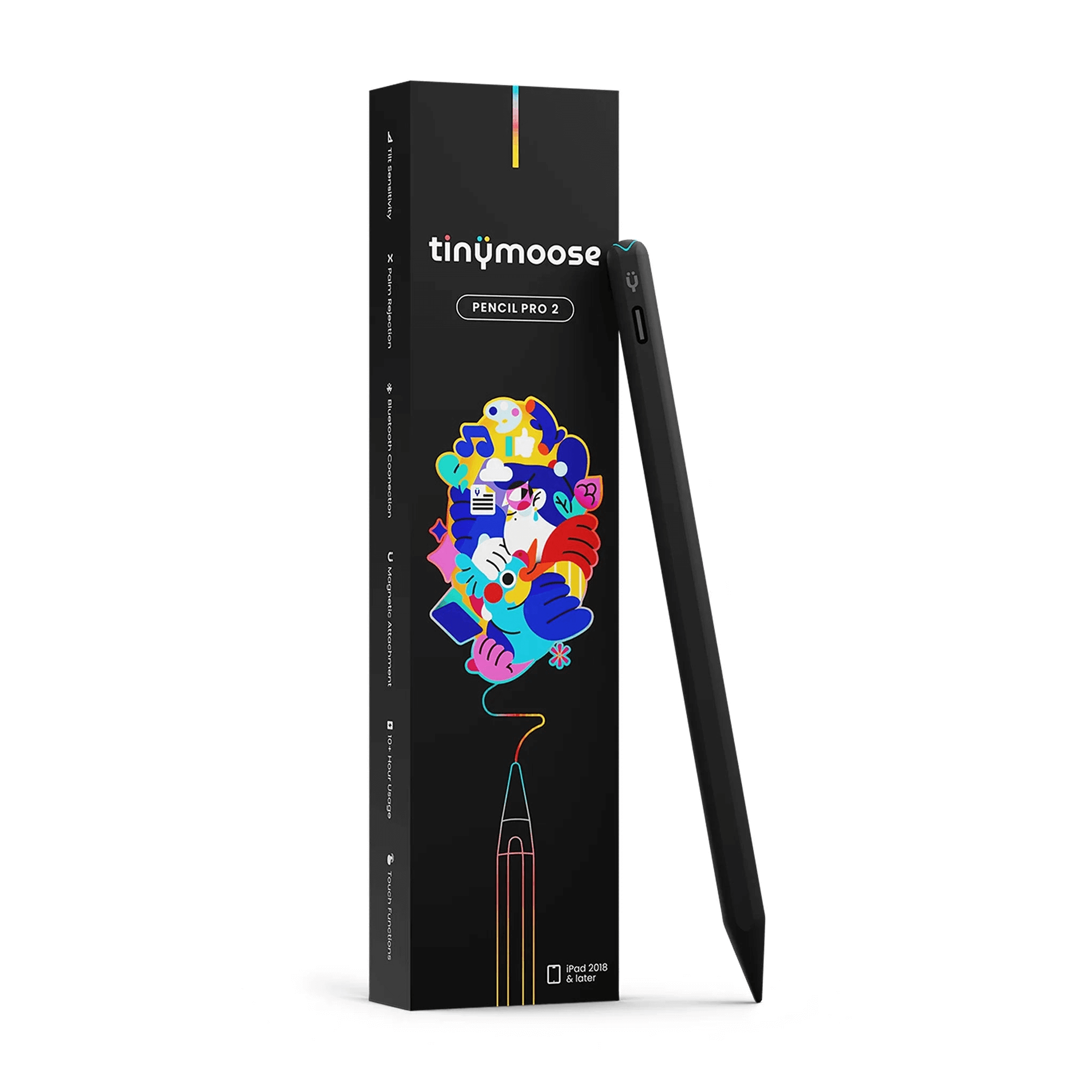 Pencil Pro 2 | Midnight Black - iPad Pen With Gesture Controls Tinymoose