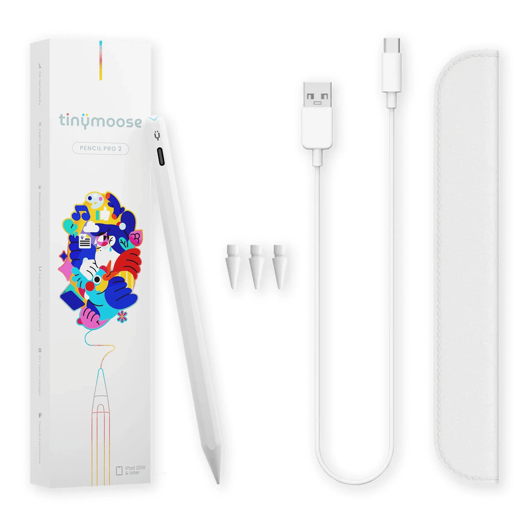 Pencil Pro 2 | Alpine White - iPad Pen with Gesture Control Tinymoose