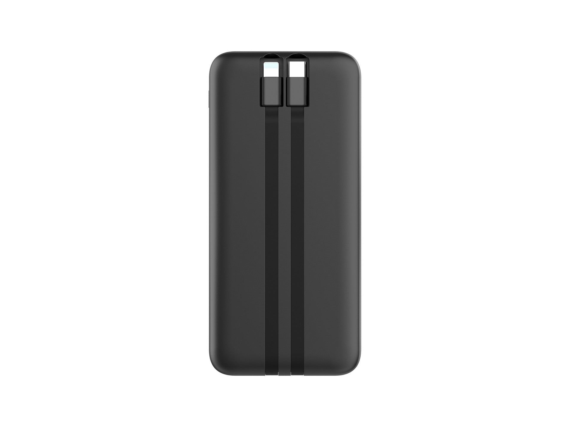 Techancy Mobile Power 10000mah 2.4a Charging TF2783, Cabo De Carregamento 2 Em 1 Usb C+Ip, Ecrã Digital De Energia, Preto Techancy